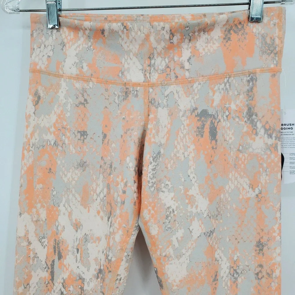 NWT Alo Yoga Airbrush Legging Peach Grey Snakeskin Print High Waist Activewear